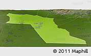 Physical Panoramic Map of El Oued, darken