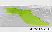 Physical Panoramic Map of El Oued, lighten, desaturated