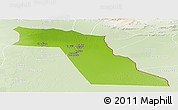 Physical Panoramic Map of El Oued, lighten