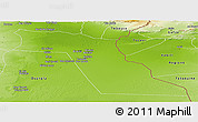 Physical Panoramic Map of El Oued
