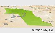 Physical Panoramic Map of El Oued, satellite outside