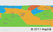 Political Panoramic Map of El Oued