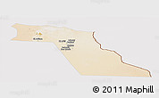 Satellite Panoramic Map of El Oued, cropped outside