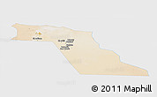 Satellite Panoramic Map of El Oued, single color outside