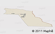 Shaded Relief Panoramic Map of El Oued, cropped outside