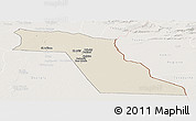 Shaded Relief Panoramic Map of El Oued, lighten