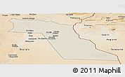 Shaded Relief Panoramic Map of El Oued, satellite outside