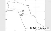 Blank Simple Map of El Oued, cropped outside