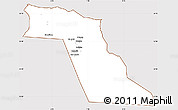 Classic Style Simple Map of El Oued, cropped outside