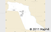 Classic Style Simple Map of El Oued, single color outside
