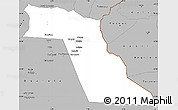 Gray Simple Map of El Oued