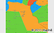 Political Simple Map of El Oued