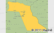 Savanna Style Simple Map of El Oued