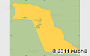 Savanna Style Simple Map of El Oued, single color outside