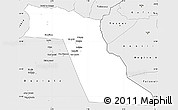 Silver Style Simple Map of El Oued