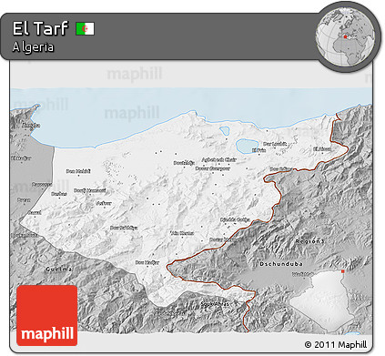 Gray 3D Map of El Tarf