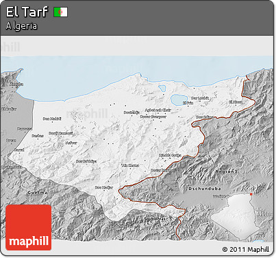Gray 3D Map of El Tarf