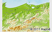 Physical 3D Map of El Tarf