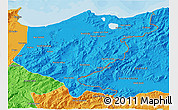 Political 3D Map of El Tarf