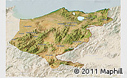 Satellite 3D Map of El Tarf, lighten