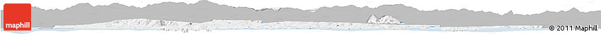 Gray Horizon Map of El Tarf, single color outside
