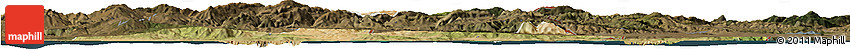 Satellite Horizon Map of El Tarf, darken
