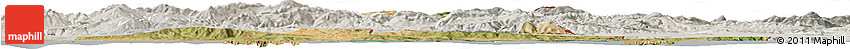 Satellite Horizon Map of El Tarf, lighten, semi-desaturated