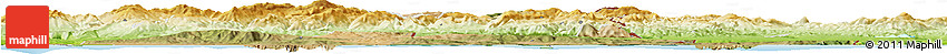 Satellite Horizon Map of El Tarf, physical outside