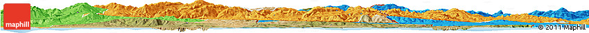 Satellite Horizon Map of El Tarf, political outside