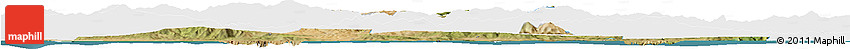 Satellite Horizon Map of El Tarf, single color outside