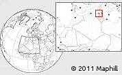 Blank Location Map of El Tarf, within the entire country