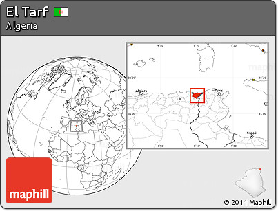 Blank Location Map of El Tarf