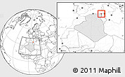 Blank Location Map of El Tarf, highlighted country, within the entire country