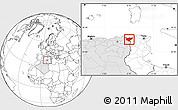 Blank Location Map of El Tarf, highlighted country
