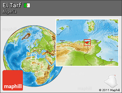 Physical Location Map of El Tarf