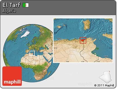 Satellite Location Map of El Tarf