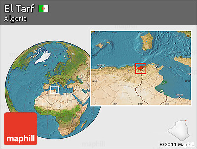 Satellite Location Map of El Tarf
