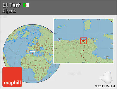 Savanna Style Location Map of El Tarf