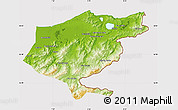 Physical Map of El Tarf, cropped outside