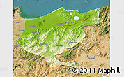 Physical Map of El Tarf, satellite outside