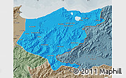 Political Map of El Tarf, semi-desaturated