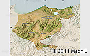 Satellite Map of El Tarf, lighten