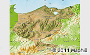 Satellite Map of El Tarf, physical outside