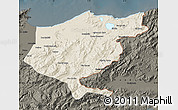 Shaded Relief Map of El Tarf, darken