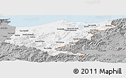 Gray Panoramic Map of El Tarf