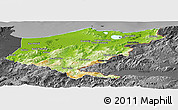 Physical Panoramic Map of El Tarf, darken, desaturated