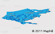 Political Panoramic Map of El Tarf, cropped outside