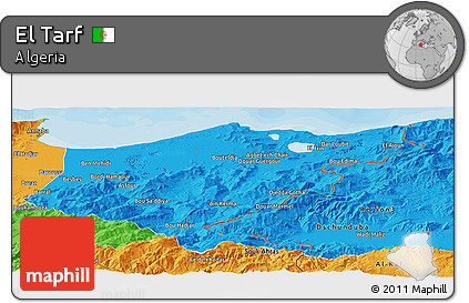 Political Panoramic Map of El Tarf