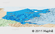 Political Panoramic Map of El Tarf, lighten