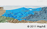 Political Panoramic Map of El Tarf, semi-desaturated